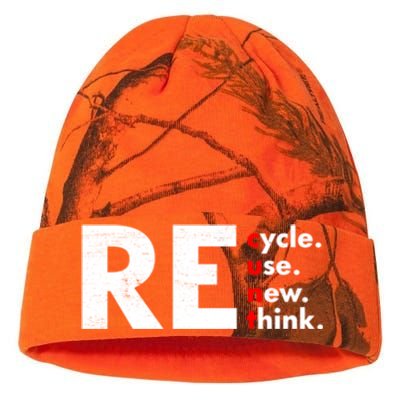 Recycle Reuse Renew Rethink Crisis Environmental Activism Kati Licensed 12" Camo Beanie