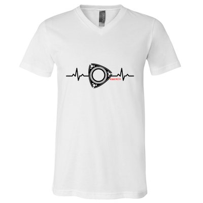 Rx8 Rx7 Rotorheartbeat V-Neck T-Shirt
