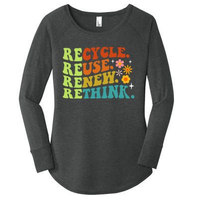 Recycle Reuse Renew Rethink Earth Day Environmental Activism Women's Perfect Tri Tunic Long Sleeve Shirt