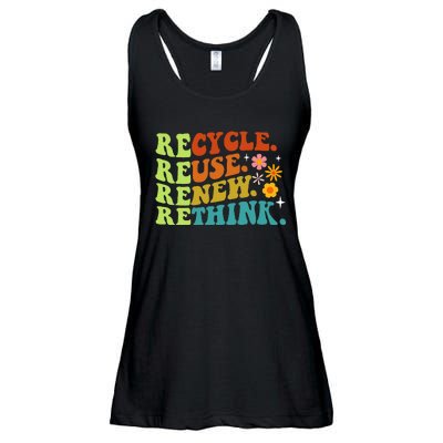 Recycle Reuse Renew Rethink Earth Day Environmental Activism Ladies Essential Flowy Tank