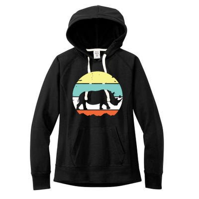 Rhinoceros Rhino Retro Style Vintage Men Women Classic Gift Women's Fleece Hoodie