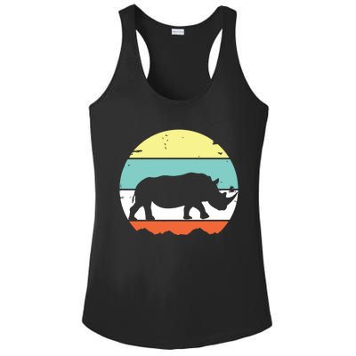 Rhinoceros Rhino Retro Style Vintage Men Women Classic Gift Ladies PosiCharge Competitor Racerback Tank