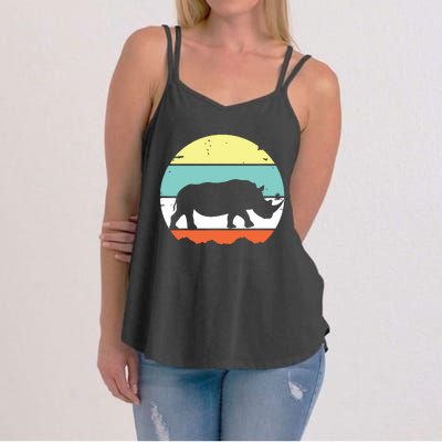 Rhinoceros Rhino Retro Style Vintage Men Women Classic Gift Women's Strappy Tank