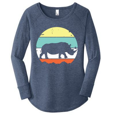 Rhinoceros Rhino Retro Style Vintage Men Women Classic Gift Women's Perfect Tri Tunic Long Sleeve Shirt