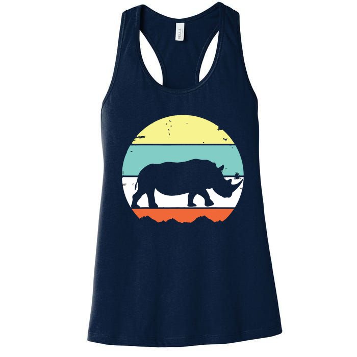 Rhinoceros Rhino Retro Style Vintage Men Women Classic Gift Women's Racerback Tank