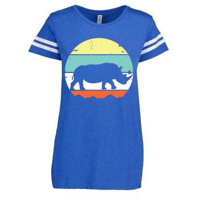 Rhinoceros Rhino Retro Style Vintage Men Women Classic Gift Enza Ladies Jersey Football T-Shirt