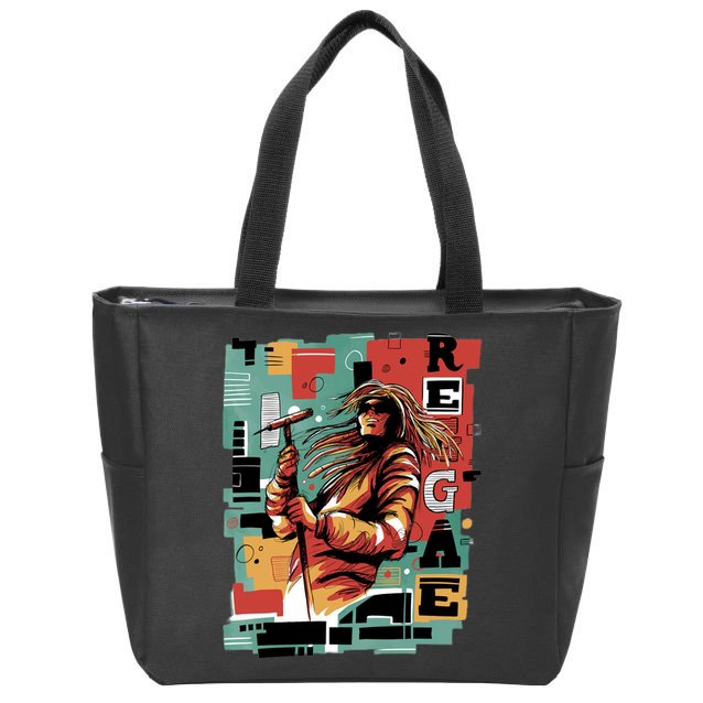 Retro Reggae Zip Tote Bag