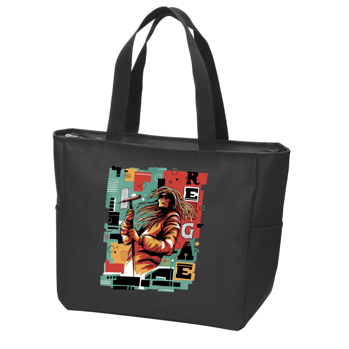 Retro Reggae Zip Tote Bag