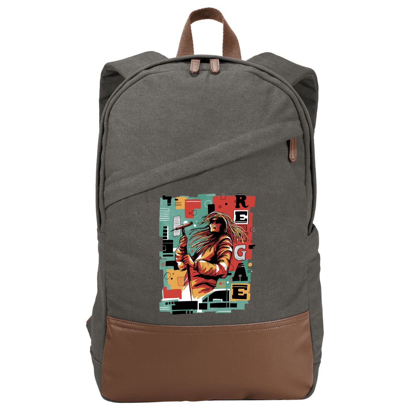 Retro Reggae Cotton Canvas Backpack