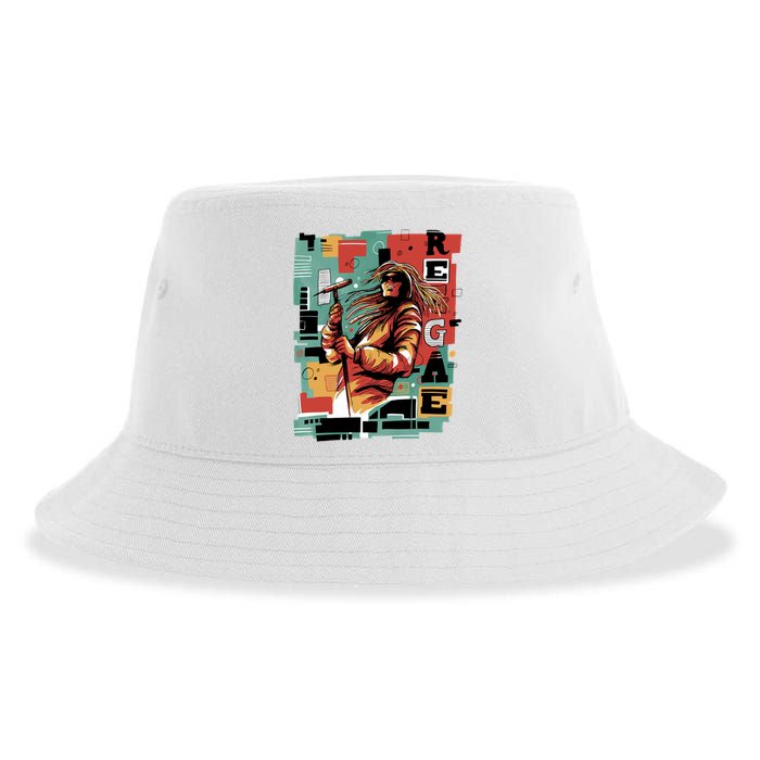 Retro Reggae Sustainable Bucket Hat