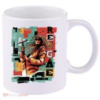 Retro Reggae 11oz C Handle Ceramic Mug