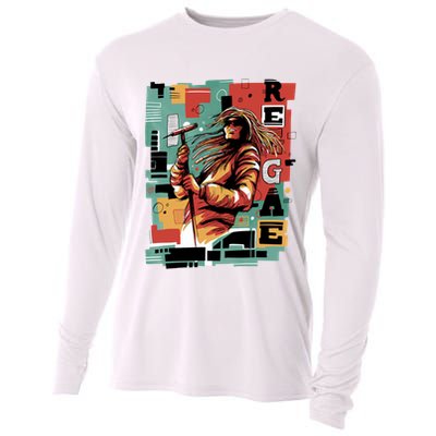Retro Reggae Cooling Performance Long Sleeve Crew