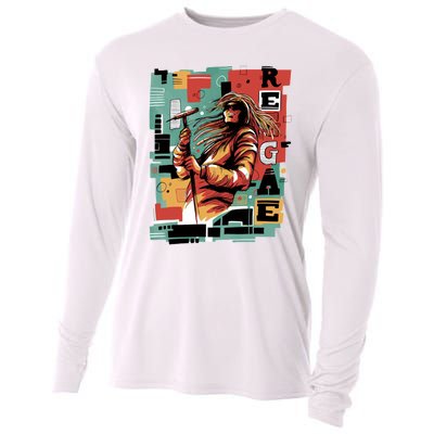 Retro Reggae Cooling Performance Long Sleeve Crew