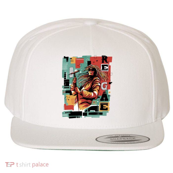 Retro Reggae Wool Snapback Cap