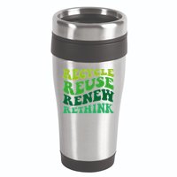 Recycle Reuse Renew Rethink 16oz Travel Tumbler