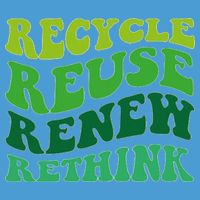Recycle Reuse Renew Rethink Tie Dye Hoodie