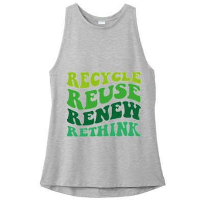 Recycle Reuse Renew Rethink Ladies PosiCharge Tri-Blend Wicking Tank