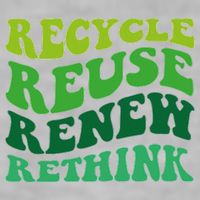 Recycle Reuse Renew Rethink Ladies PosiCharge Tri-Blend Wicking Tank