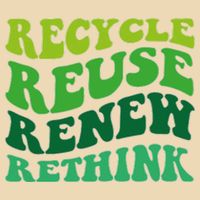 Recycle Reuse Renew Rethink Drawstring Bag