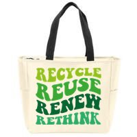 Recycle Reuse Renew Rethink Zip Tote Bag