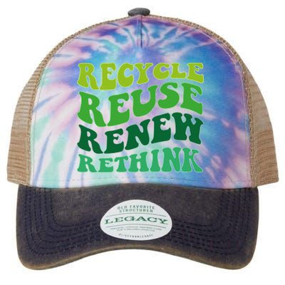 Recycle Reuse Renew Rethink Legacy Tie Dye Trucker Hat