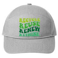 Recycle Reuse Renew Rethink 7-Panel Snapback Hat