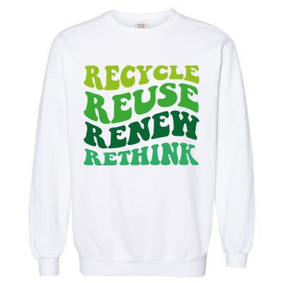 Recycle Reuse Renew Rethink Garment-Dyed Sweatshirt