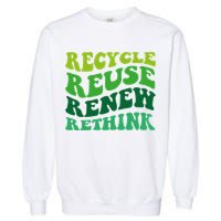 Recycle Reuse Renew Rethink Garment-Dyed Sweatshirt
