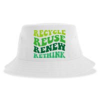 Recycle Reuse Renew Rethink Sustainable Bucket Hat