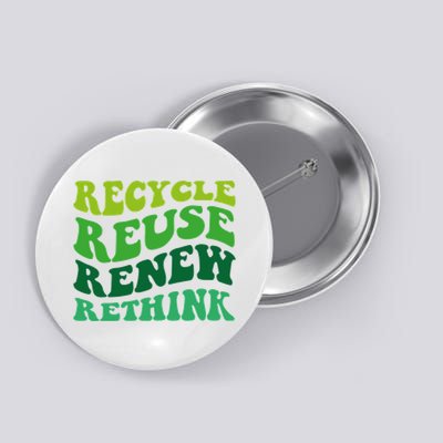 Recycle Reuse Renew Rethink Button