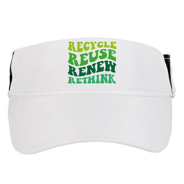 Recycle Reuse Renew Rethink Adult Drive Performance Visor