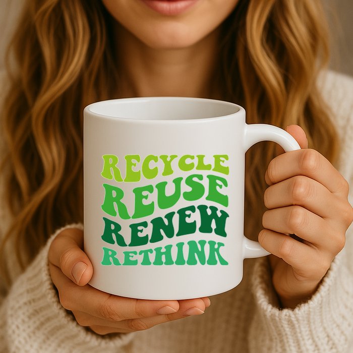 Recycle Reuse Renew Rethink Mug