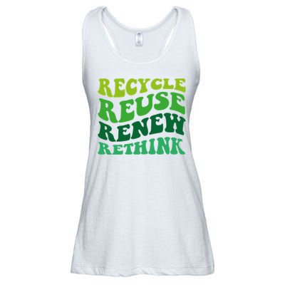 Recycle Reuse Renew Rethink Ladies Essential Flowy Tank
