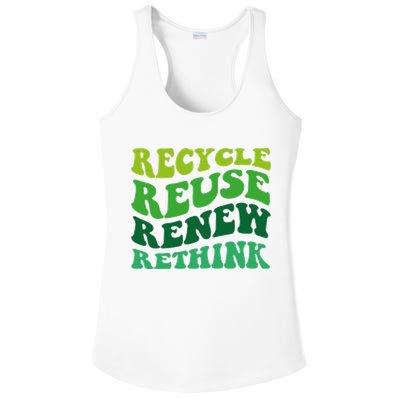Recycle Reuse Renew Rethink Ladies PosiCharge Competitor Racerback Tank