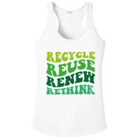 Recycle Reuse Renew Rethink Ladies PosiCharge Competitor Racerback Tank