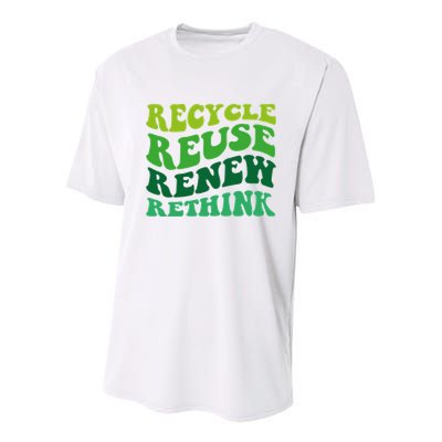 Recycle Reuse Renew Rethink Youth Performance Sprint T-Shirt