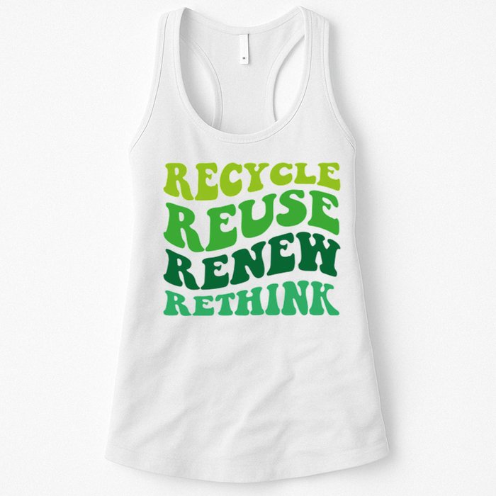 Recycle Reuse Renew Rethink Womens Tank Top