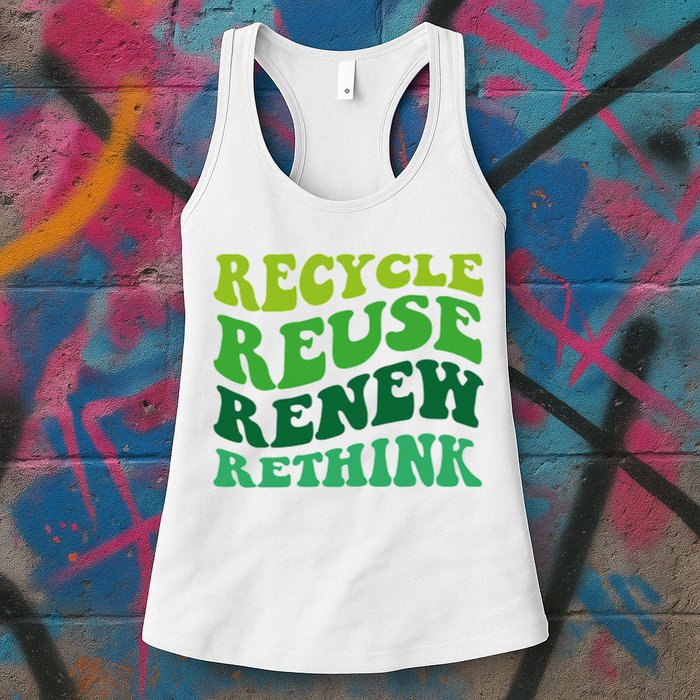 Recycle Reuse Renew Rethink Womens Tank Top
