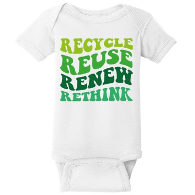 Recycle Reuse Renew Rethink Baby Bodysuit