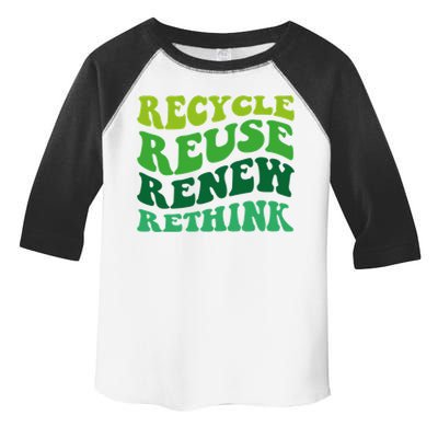 Recycle Reuse Renew Rethink Toddler Fine Jersey T-Shirt