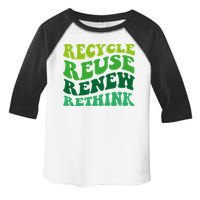 Recycle Reuse Renew Rethink Toddler Fine Jersey T-Shirt