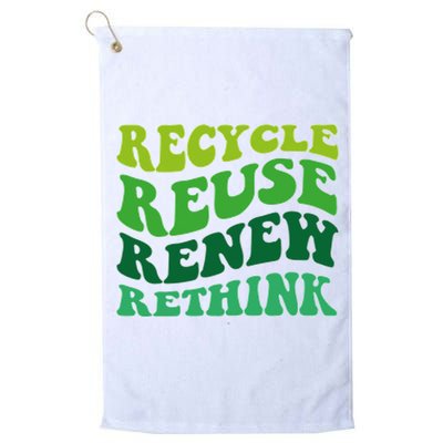 Recycle Reuse Renew Rethink Golf Towel