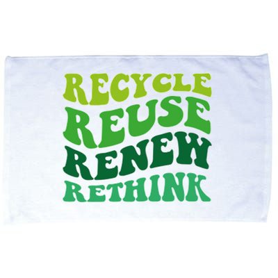 Recycle Reuse Renew Rethink Microfiber Hand Towel