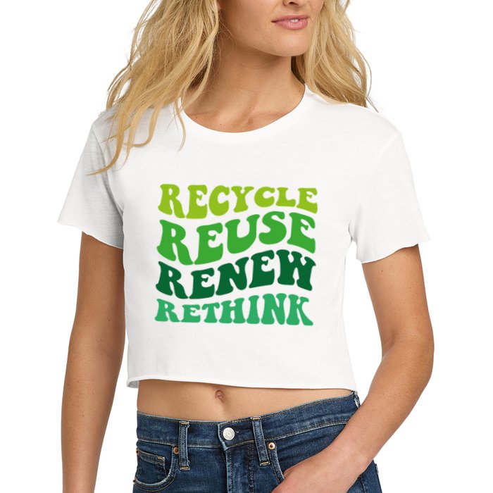 Recycle Reuse Renew Rethink Crop Top
