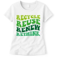 Recycle Reuse Renew Rethink Womens T-Shirt