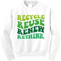 Recycle Reuse Renew Rethink Kids Sweatshirt