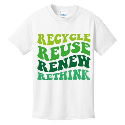 Recycle Reuse Renew Rethink Kids T-Shirt