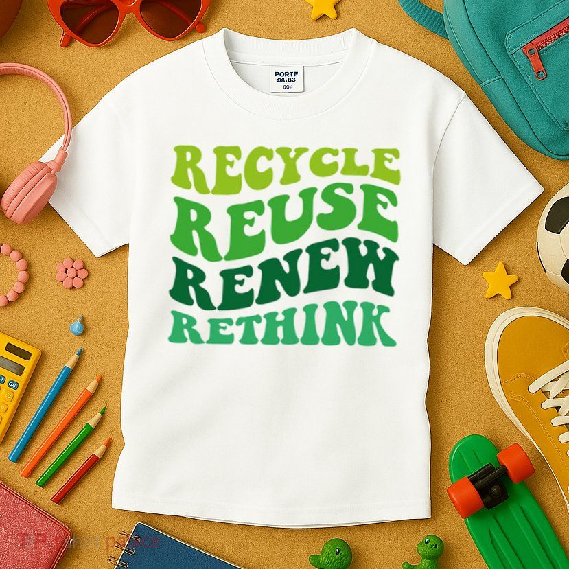 Recycle Reuse Renew Rethink Kids T-Shirt