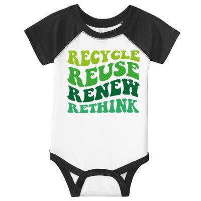 Recycle Reuse Renew Rethink Infant Baby Jersey Bodysuit