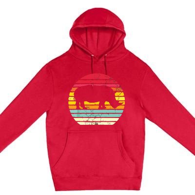 Retro Rhino Premium Pullover Hoodie